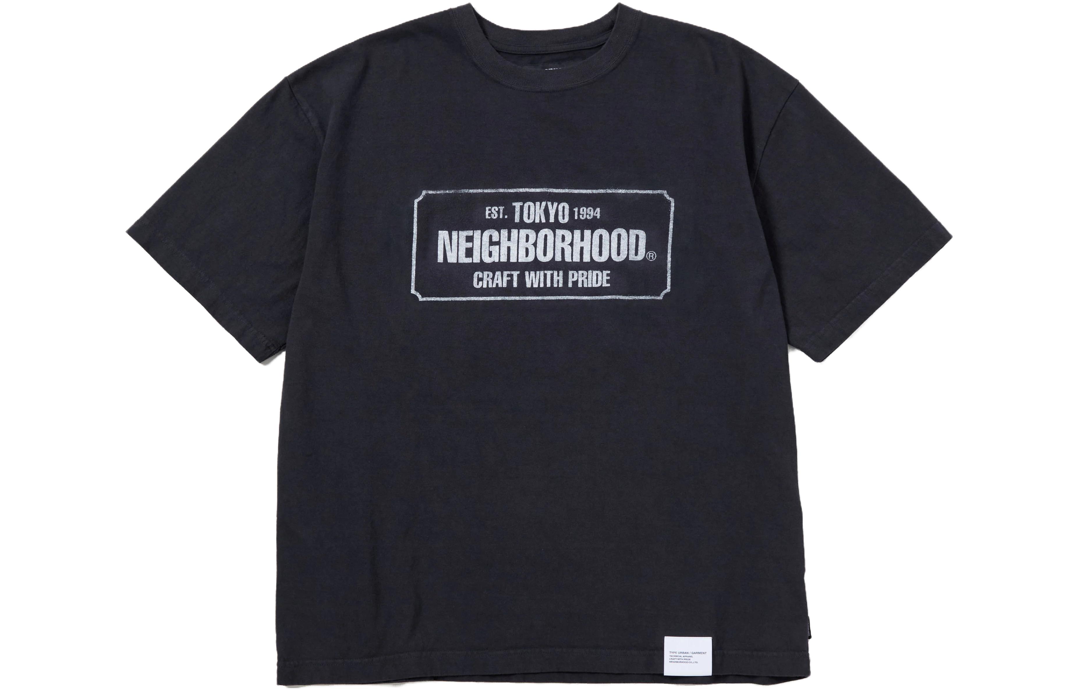 Details for NEIGHBORHOOD 字母印花圆领短袖T恤 - 男款 231OKNH-CSM04-BK