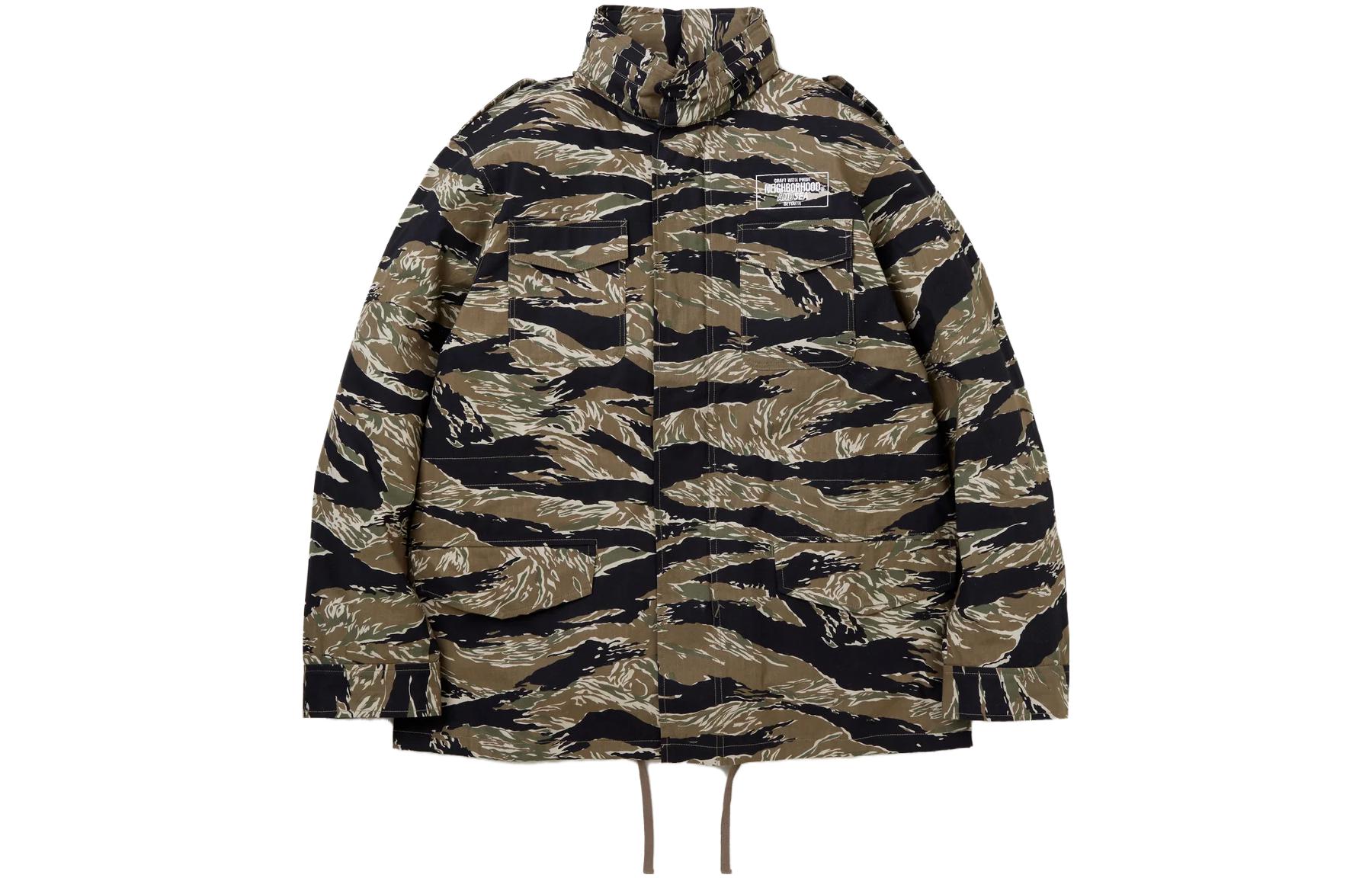 NBHD Letter Print Detachable Hood Jacket Unisex Long Sleeve 231FRWSN-JKM01S