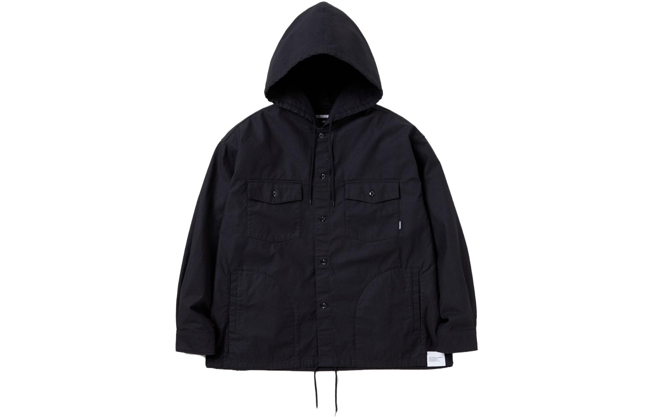 NBHD Letter Print Hooded Long-Sleeve Jacket 232AQNH-SHM07