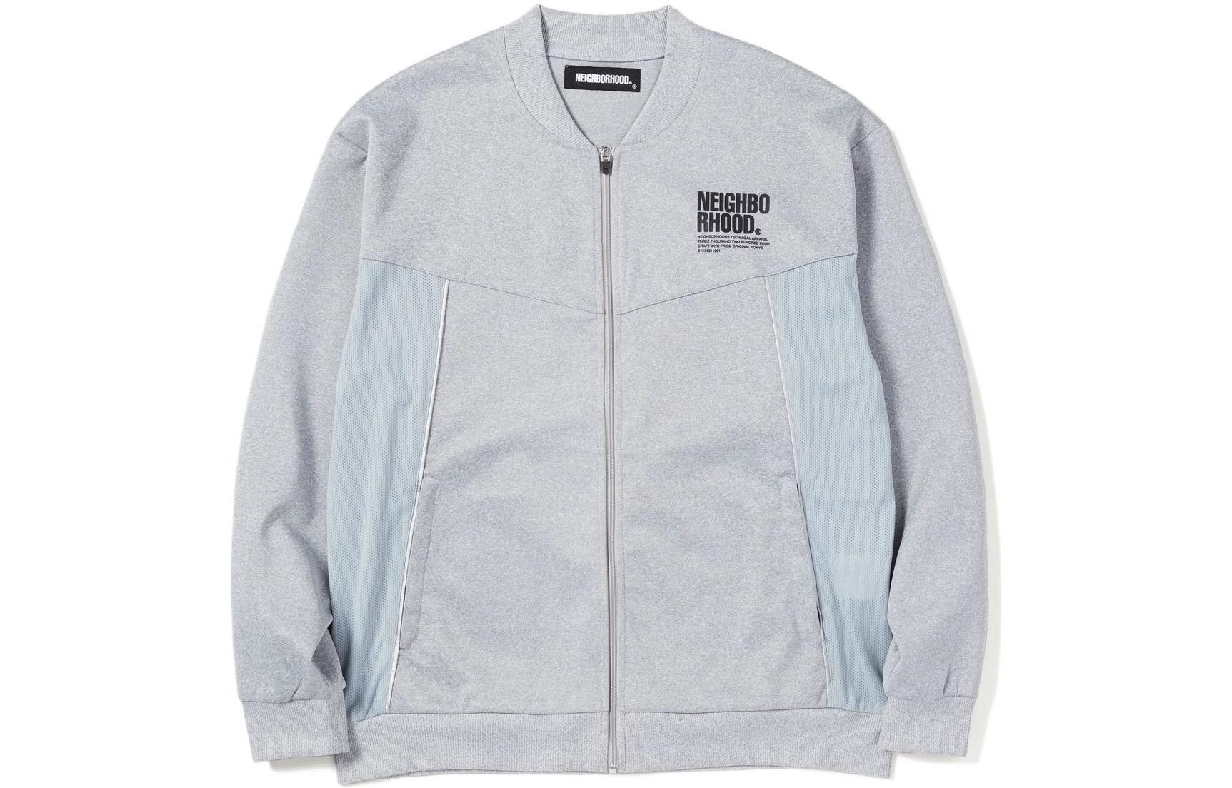 NBHD Letter Print Long Sleeve Zip-Up Jacket 221GONH-CSM02