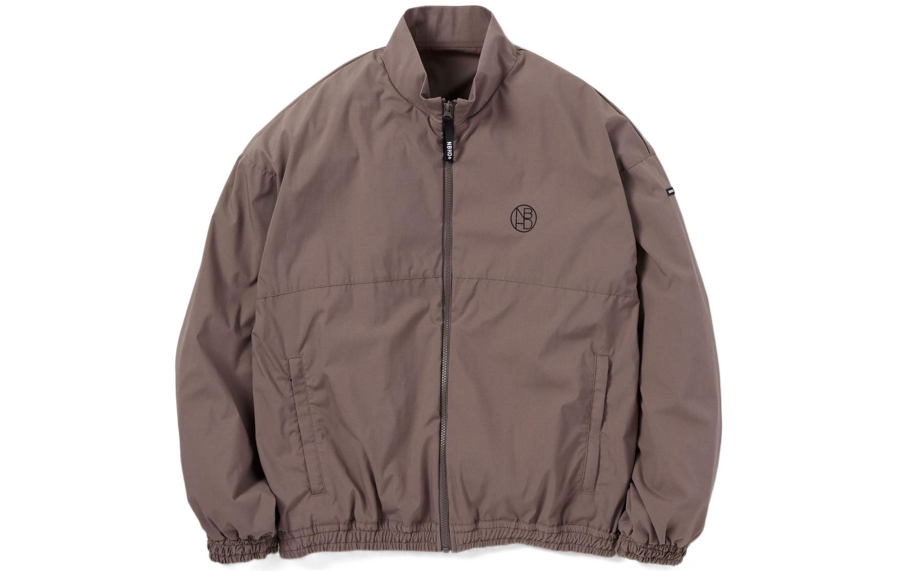 NEIGHBORHOOD Letter Print Zip-Up Long Sleeve Jacket 221AQNH-JKM01