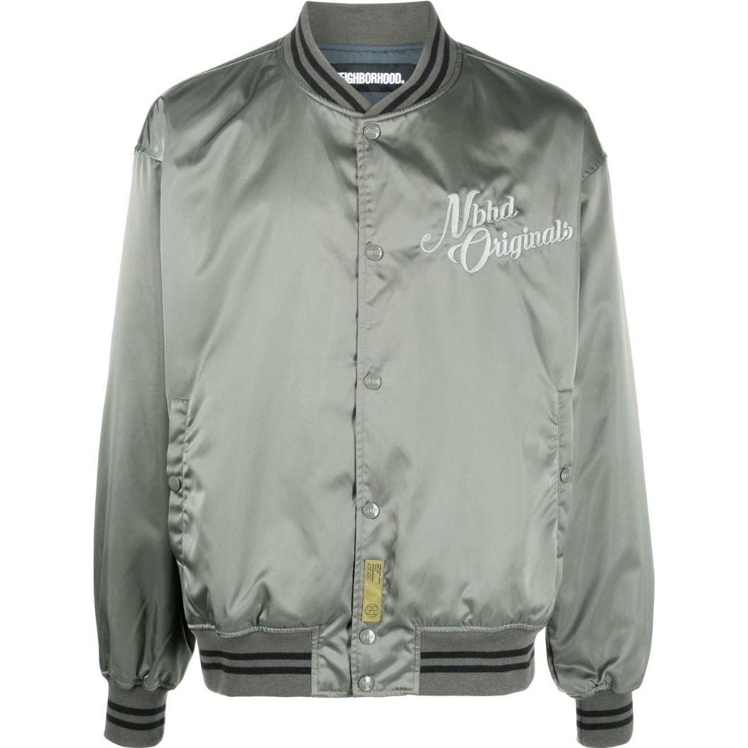 NBHD Logo Embroidered Bomber Jacket Green () 221TSNHJKM08CHAROCAL