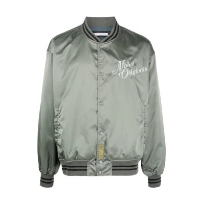 NBHD Logo Embroidered Bomber Jacket Green () 221TSNHJKM08CHAROCAL