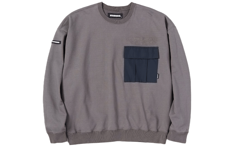 NBHD Logo Embroidered Pocket Sweatshirt Grey () 212UNNH-CSM01