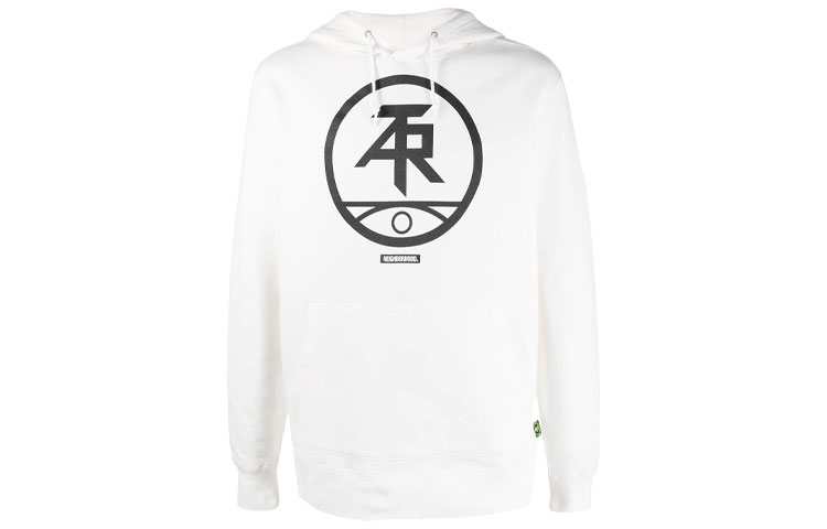 NEIGHBORHOOD Logo Hoodie White Long Sleeve Sweatshirt 181FPATNC-SM02S-WHITE