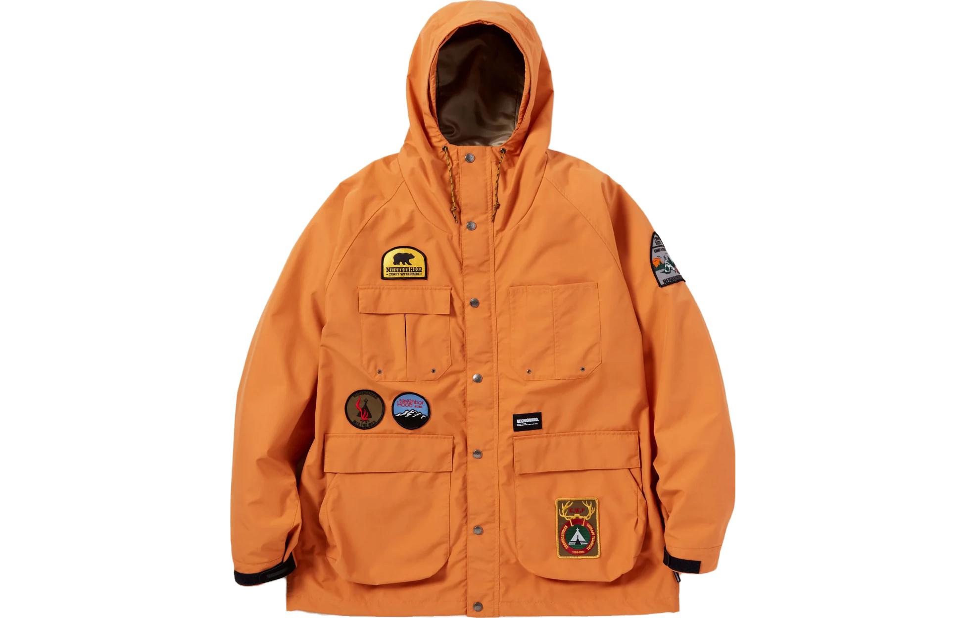 NBHD Logo Patch Multi-Pocket Hooded Zip Utility Jacket Men’s 231TSNH-JKM08