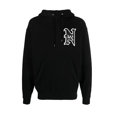 NBHD Logo Print Hoodie Black 222TPNHC-SM02