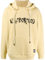 NEIGHBORHOOD Logo Print Yellow Hoodie for Men 201FPNH-CSM14 NEIGHBORHOOD Logo Print Yellow Hoodie for Men 201FPNH-CSM14