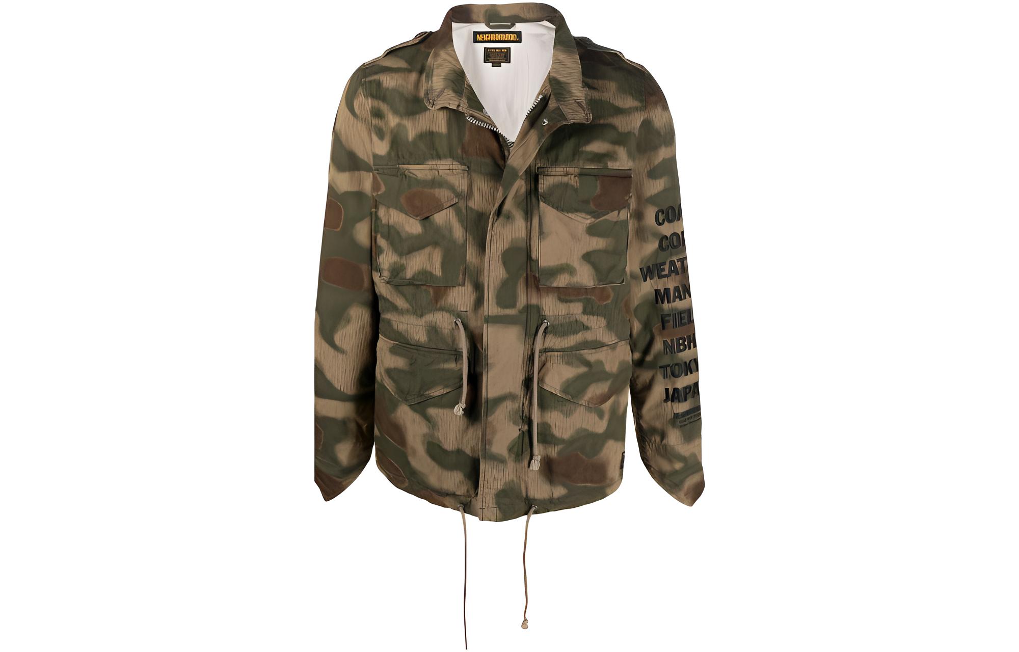 NBHD M-65 Camouflage Military Green Multi-Pocket Jacket 181BENH-JKM01CAMOUFLAGE