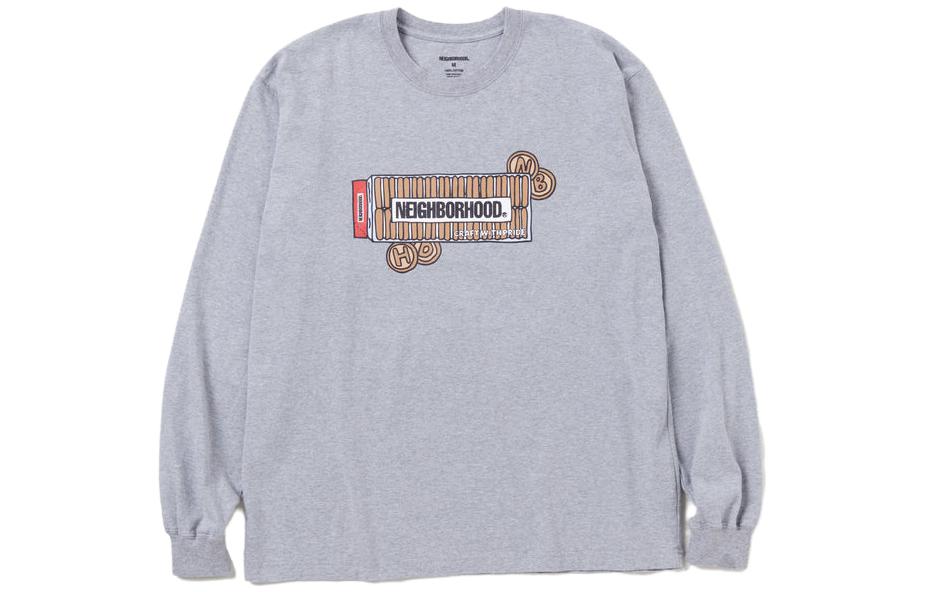 NBHD NH LS-19 Letter Crewneck Pullover Long Sleeve Tee 232PCNH-LT19