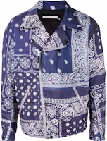 NEIGHBORHOOD Paisley Print Unisex Long Sleeve Jacket BANDANACH-OPPEDCYCLEEJKTNAVY NEIGHBORHOOD Paisley Print Unisex Long Sleeve Jacket BANDANACH-OPPEDCYCLEEJKTNAVY