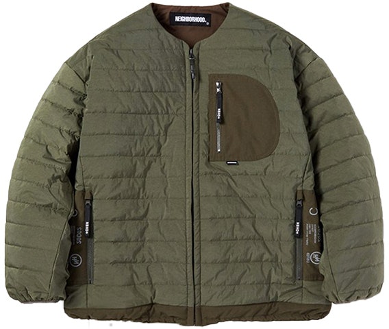 neighborhood-puff-n-jkt-collarless-quilted-jacket-military-green-202-tsnh-jkm-08