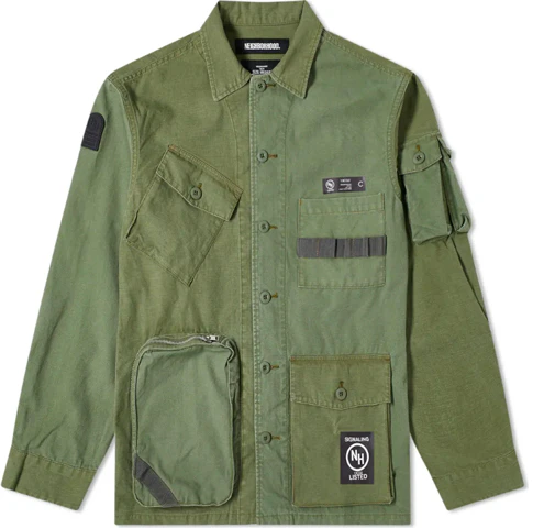 neighborhood-qm-utility-multi-pocket-shirt-jacket-unisex-green-192-aqnh-shm-05-od