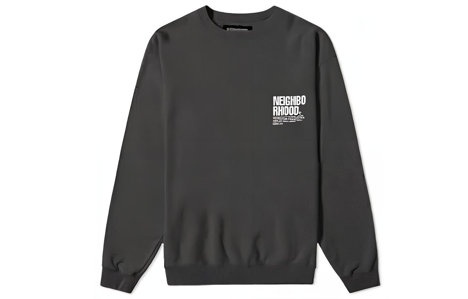 NBHD Relaxed Fit Crewneck Sweatshirt - Dark Gray 222QTNH-CSM01-BLK