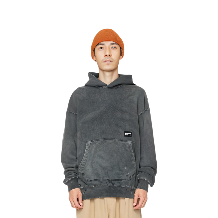 Shop NEIGHBORHOOD纯色休闲连帽长袖卫衣 231OKNH-CSM02