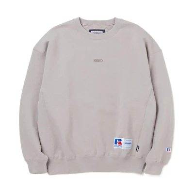 NBHD Solid Color Crewneck Pullover Long Sleeve Sweatshirt 221XRRUN-CSM01