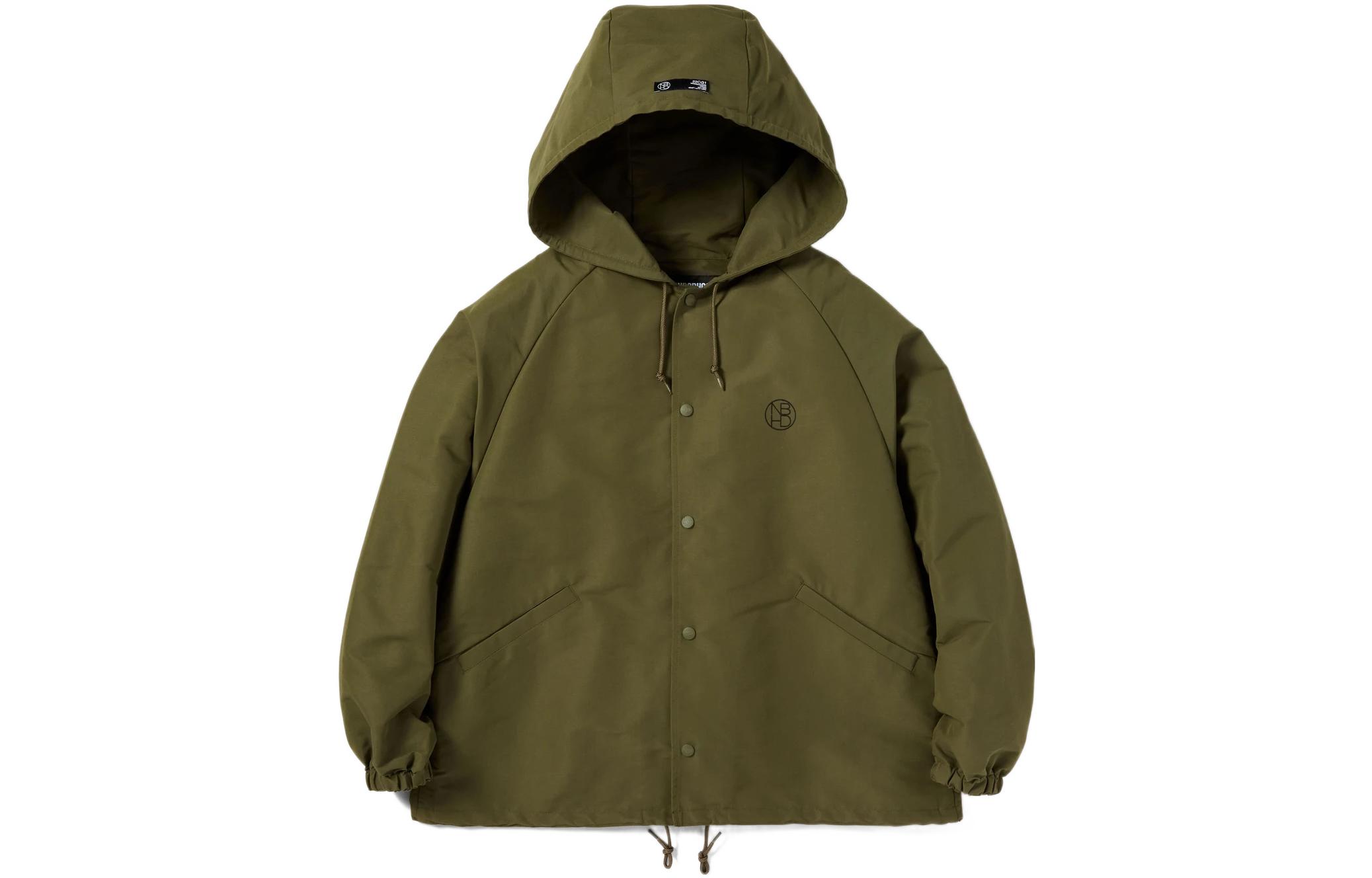 NBHD Solid Color Hooded Button-Up Jacket Long Sleeve 221TSNH-JKM05