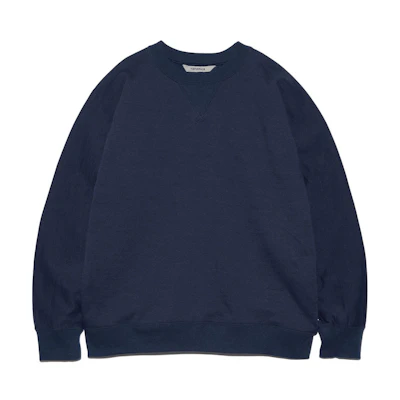 NBHD Solid Crewneck Pullover Sweatshirt Navy Blue SUHS417-DN