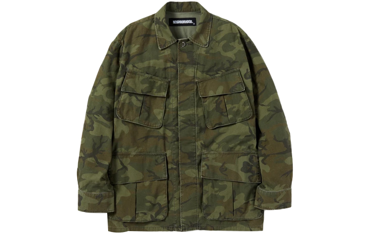 NBHD SS21 Camo Utility Loose-Fit Jacket Military Green 211YTNH-JKM02