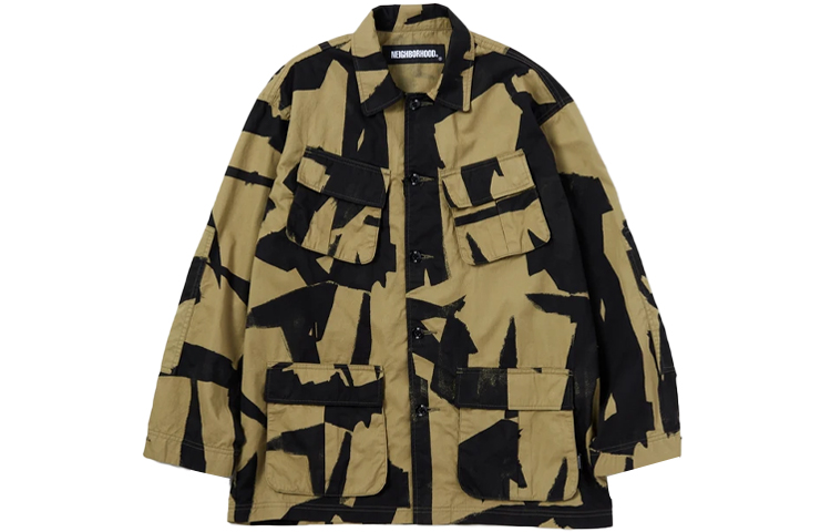 NBHD SS21 Four-Pocket Colorblock Printed Long Sleeve Jacket - Men 211YTNH-JKM04