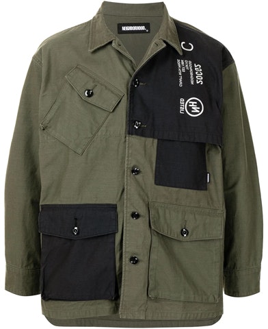 neighborhood-ss-21-patchwork-shirt-style-jacket-green-men-s-202-sinh-shm-01