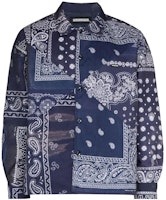 NEIGHBORHOOD SS22 Bandana Patchwork Long Sleeve Jacket Navy Blue Shirt 212AQNH-SHM04NAVY NEIGHBORHOOD SS22 Bandana Patchwork Long Sleeve Jacket Navy Blue Shirt 212AQNH-SHM04NAVY
