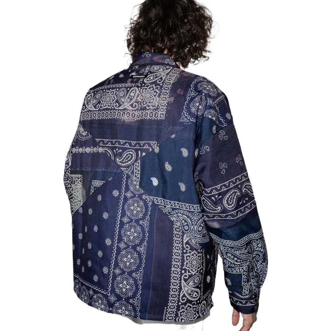 Shop Chaqueta de manga larga NEIGHBORHOOD SS22 Bandana Patchwork Azul Marino. 212AQNH-SHM04NAVY