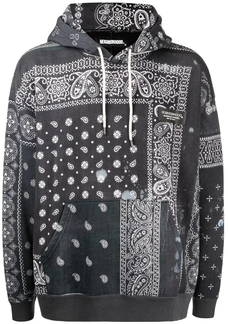 neighborhood-ss-22-bandana-print-pullover-hoodie-men-s-black-bandanach-oppedechoodedlsblack