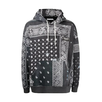 NBHD SS22 Bandana Print Pullover Hoodie Men’s Black BANDANACH-OPPEDECHOODEDLSBLACK