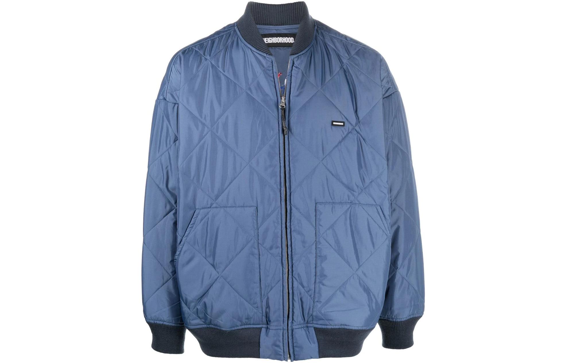 NBHD SS22 Embroidered Quilted Bomber Jacket Blue 212TSNHJKM-06BLUE