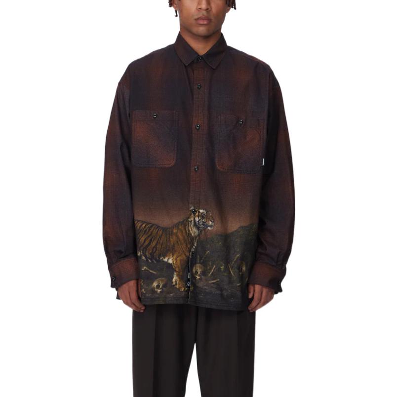 Details for NEIGHBORHOOD SS22 男款墨虎印花长袖衬衫 222BENH-SHM01