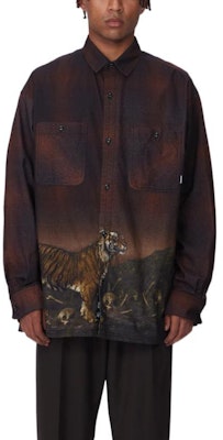 NEIGHBORHOOD SS22 男款墨虎印花长袖衬衫 222BENH-SHM01 Details for NEIGHBORHOOD SS22 男款墨虎印花长袖衬衫 222BENH-SHM01