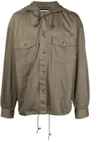 NEIGHBORHOOD SS22 Khaki Single-Breasted Hooded Jacket Long Sleeve HOODEDCSHIRTLSOLIVE NEIGHBORHOOD SS22 Khaki Single-Breasted Hooded Jacket Long Sleeve HOODEDCSHIRTLSOLIVE
