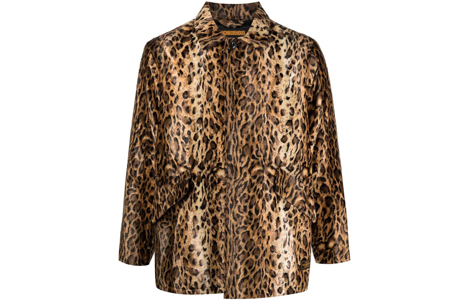NBHD SS22 Leopard Print Button-Up Long Sleeve Jacket for Men Leopard 192AQNHJKM05LEOPARD