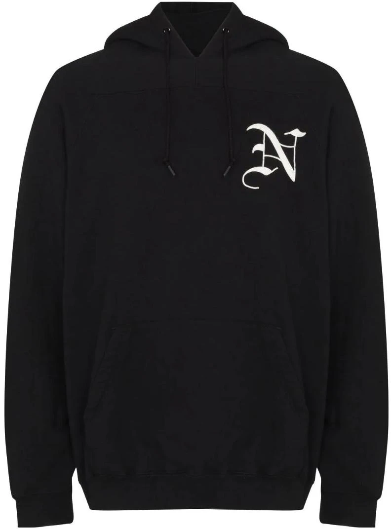 neighborhood-ss-22-logo-print-cotton-hoodie-mens-black-221-uwnhcsm-03-black