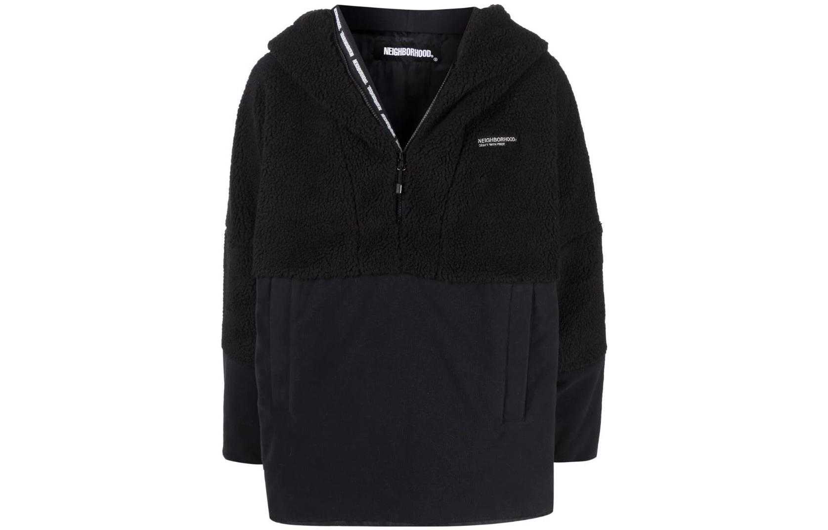 NBHD SS22 Solid Color Fleece Jacket Unisex - Black 212TSNHJKM07BLACK