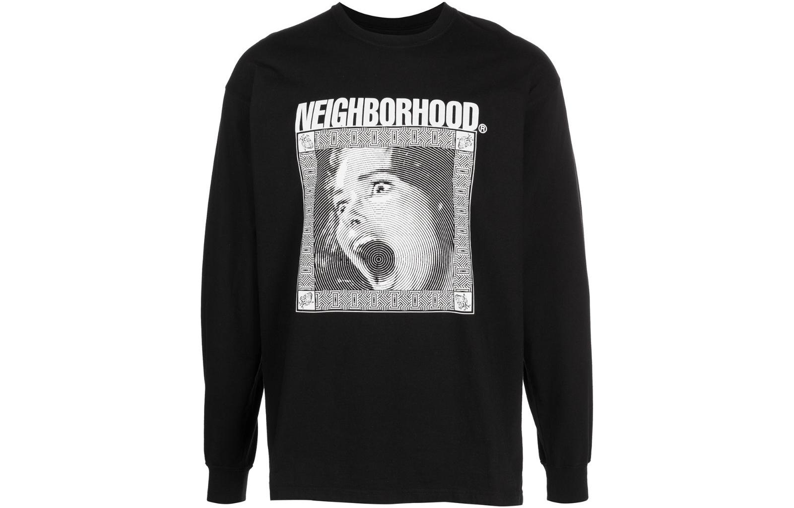NEIGHBORHOOD SS22 Street Cleaner Graphic Pullover Sweatshirt Black Mens 211PCNHLT-06BLACBLACK