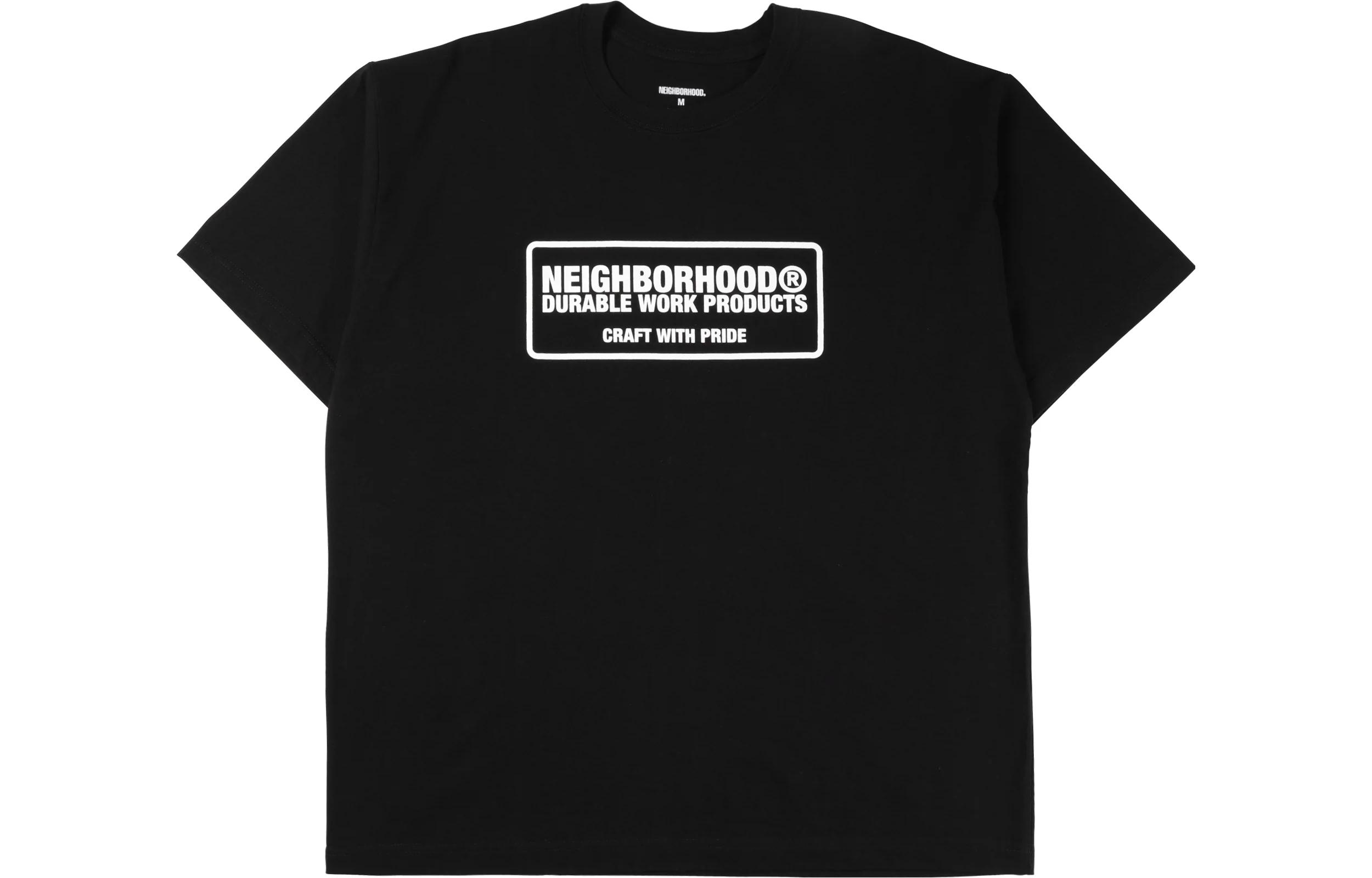 NEIGHBORHOOD SS23  Black Graphic Print Casual Crew Neck T-Shirt 222PCNH-ST12