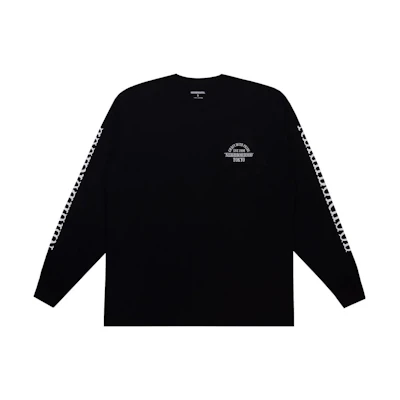 NBHD SS23 Black Crewneck Sweatshirt with Letter Print 222PCNH-LT06-BLAC