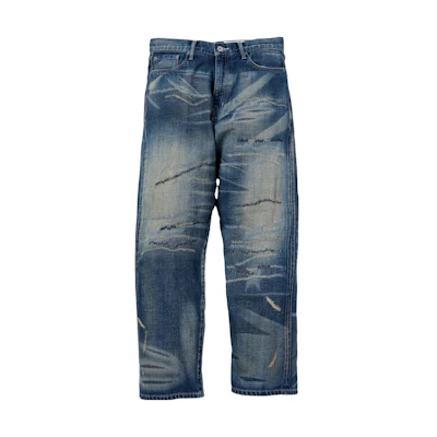 NBHD SS23 Washed Distressed Straight-Leg Jeans 231XBNH-PTM07