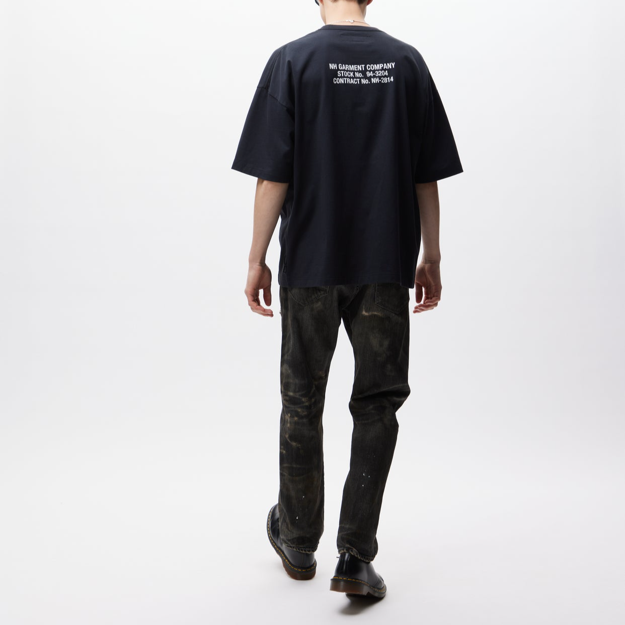 Shop 네이버후드 SS24 알파벳 크루넥 반팔 티셔츠 241BWNH-CSM01