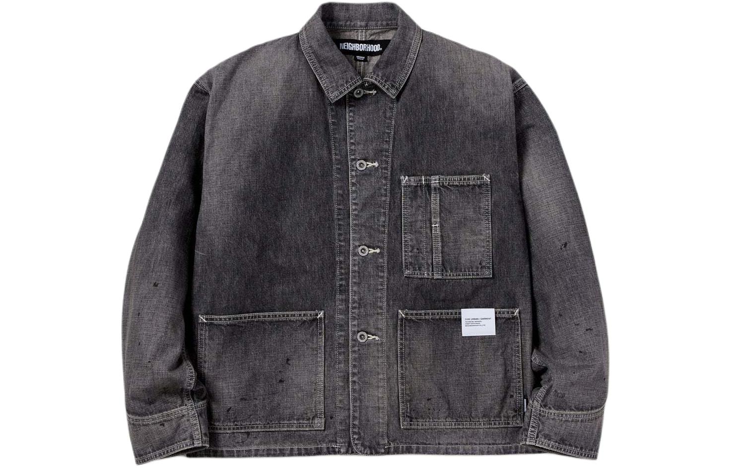 NEIGHBORHOOD SS24  Button-Up Long-Sleeve Denim Jacket 241XBNH-JKM04