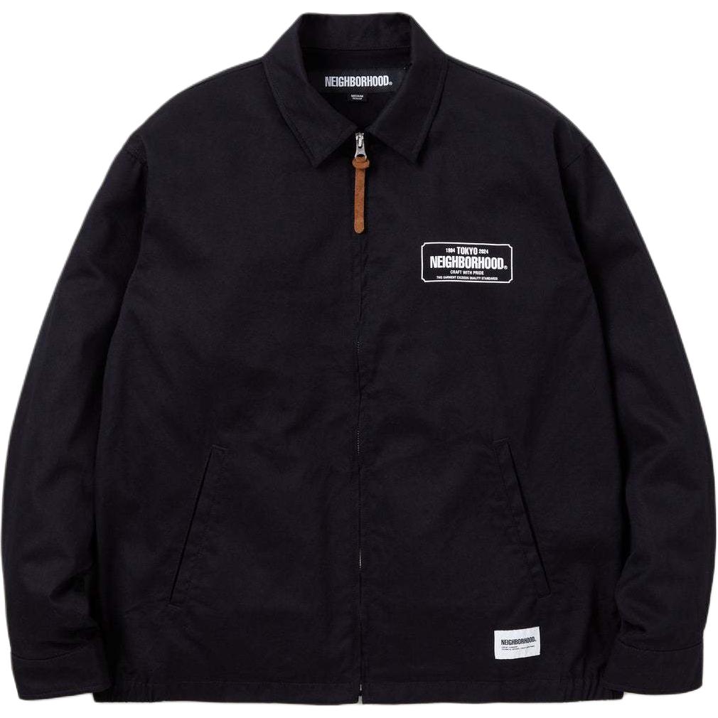 NEIGHBORHOOD SS24  Zip-Up Collared Letter Long Sleeve Jacket 241TSNH-JKM02