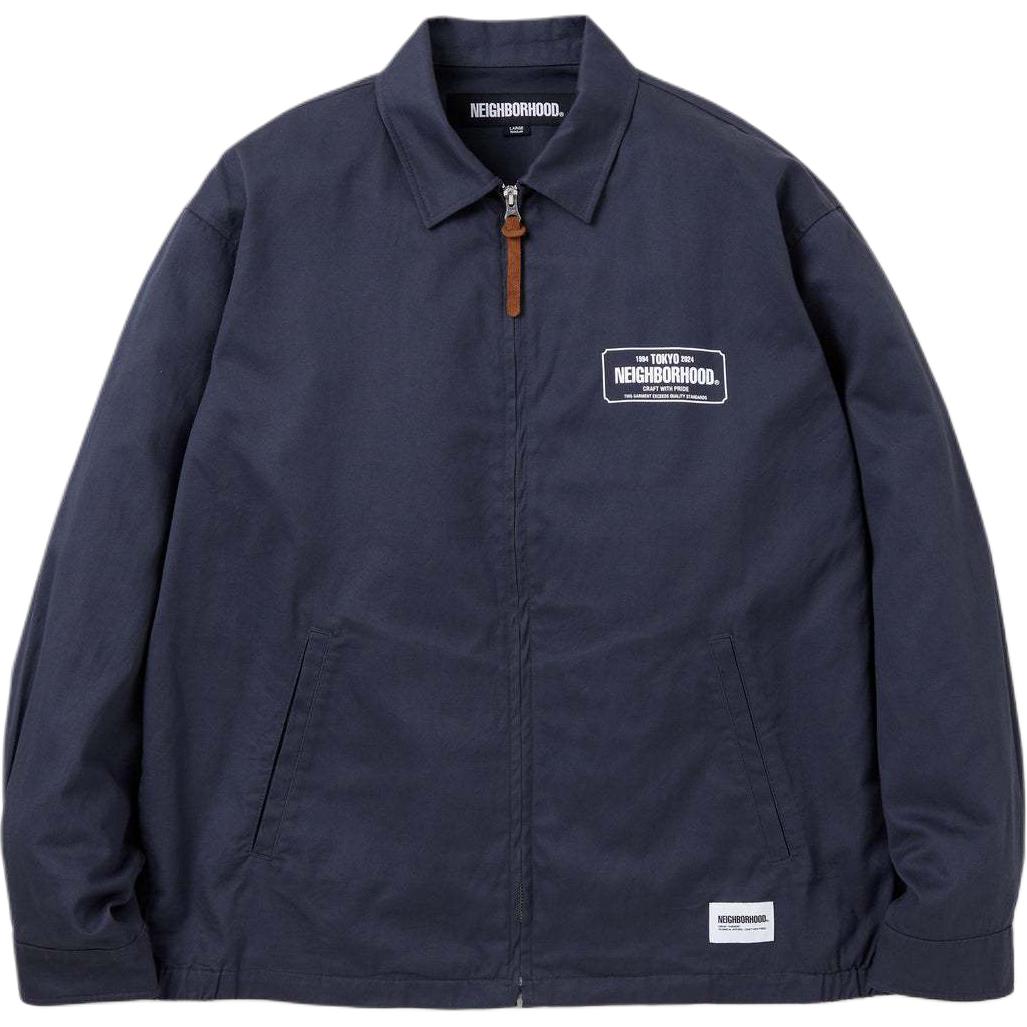 Shop NEIGHBORHOOD SS24 Jaket Lengan Panjang Berkerah Resleting Letter 241TSNH-JKM02