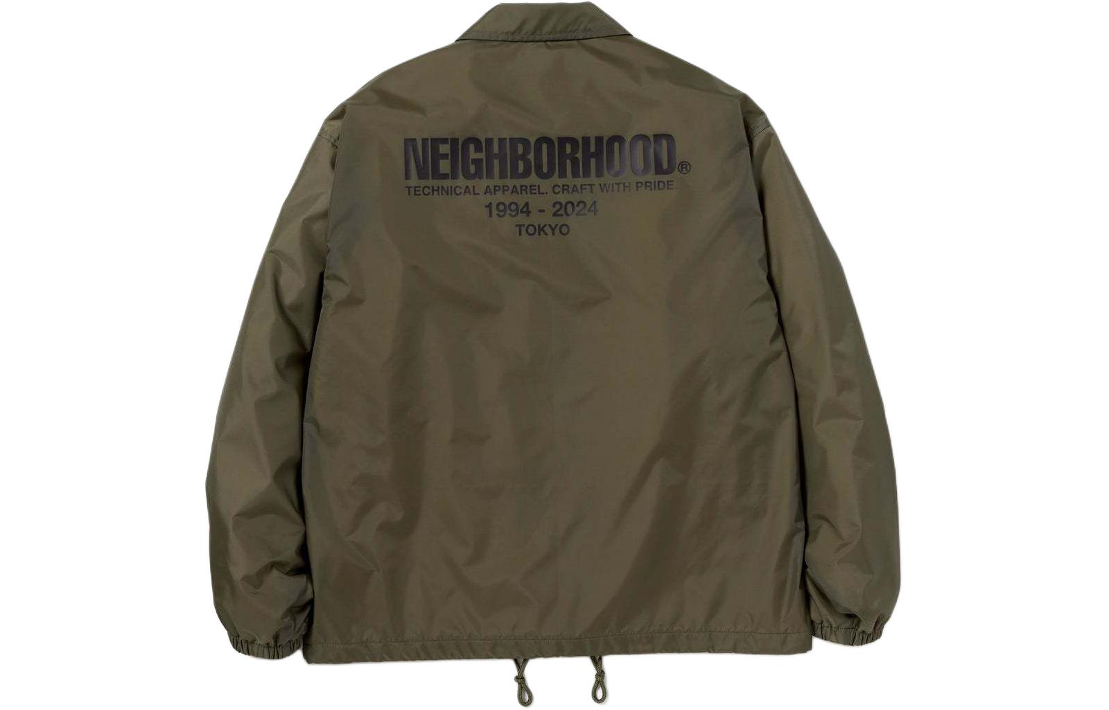 Cheap NEIGHBORHOOD SS24 男士字母領長袖襯衫外套 241TSNH-JKM01