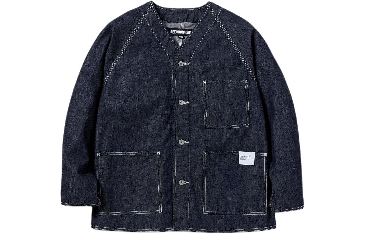 NBHD SS24 Collarless Button Long Sleeve Jacket - 241XBNH-JKM03