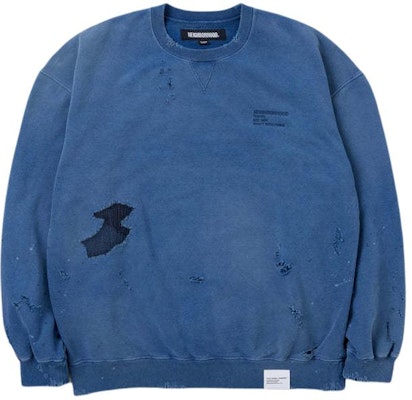 NEIGHBORHOOD SS24 Distressed Design Crewneck Sweatshirt Unisex 241OKNH-CSM01 Order NEIGHBORHOOD SS24 Distressed Design Crewneck Sweatshirt Unisex 241OKNH-CSM01