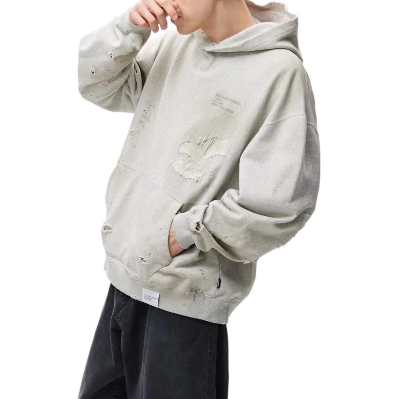 Details for Sudadera con Capucha Unisex NEIGHBORHOOD SS24 Pesada y Desgastada. 241OKNH-CSM02