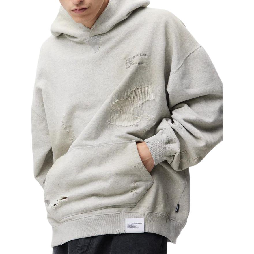 Sizing Sudadera con Capucha Unisex NEIGHBORHOOD SS24 Pesada y Desgastada. 241OKNH-CSM02