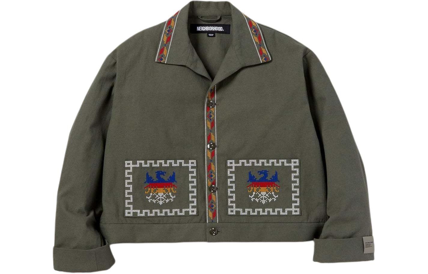 NEIGHBORHOOD SS24 Embroidered Collared Button Jacket  Outerwear. 241AQNH-JKM04